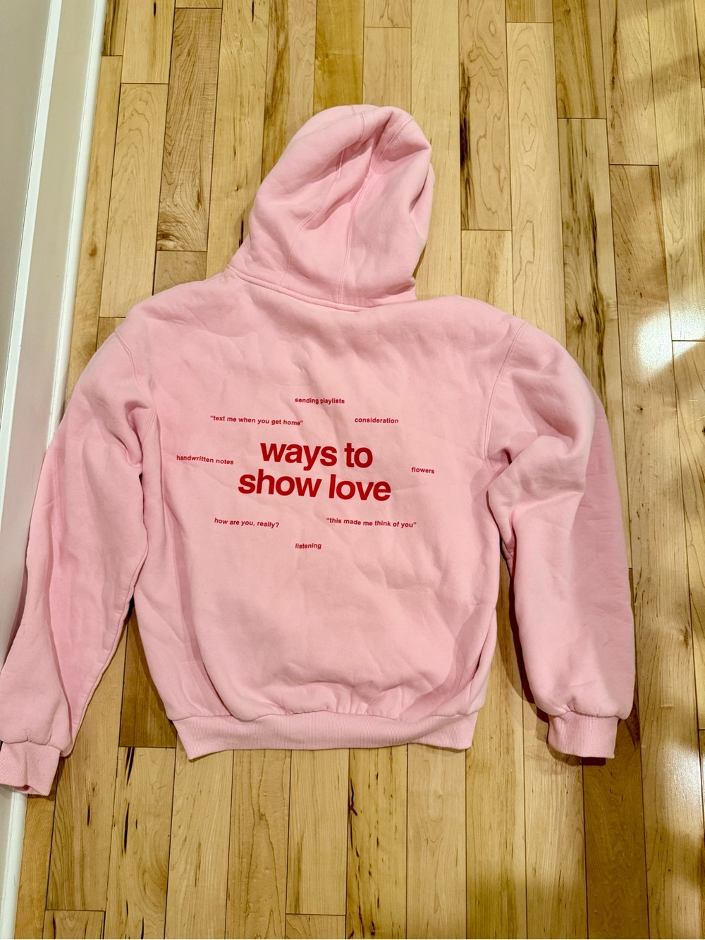 Comfrt Pink Love Sweatshirt—worn once!